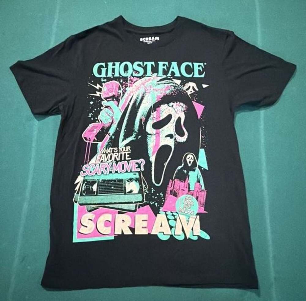 Scream Ghost Face Graphic T-Shirt Size Small Black